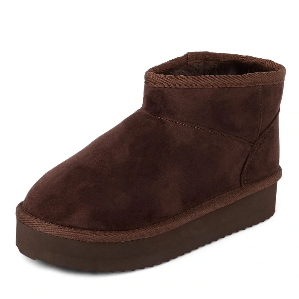 The Children’s Place Girls Brown Platform Ankle Boots Size 3 NEW